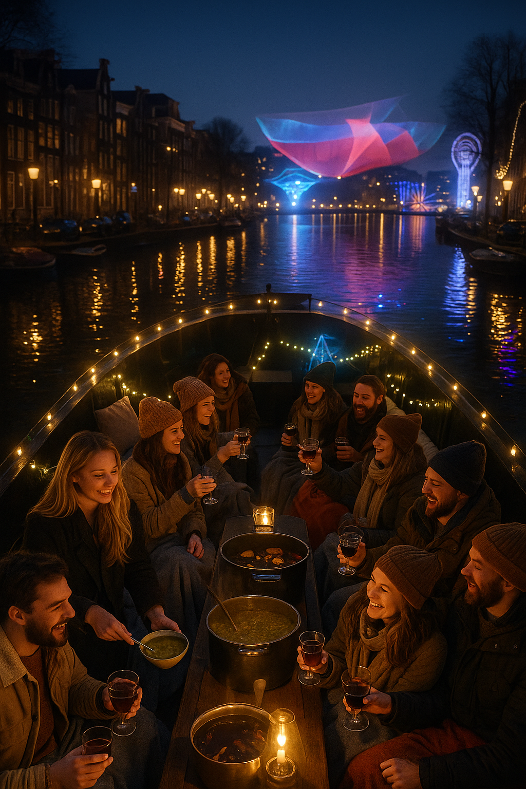 Privé boottocht tijdens Amsterdam Light Festival - 27 nov tm 18 jan